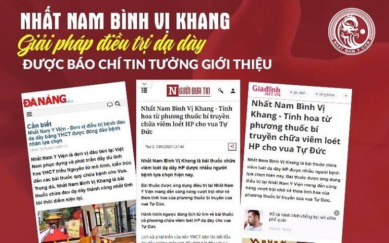 Nhất Nam Bình Vị Khang được các trang báo chí uy tín đưa tin