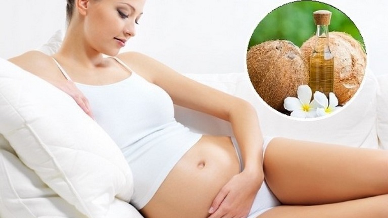 Dầu dừa giúp giảm đau dạ dày cho mẹ bầu