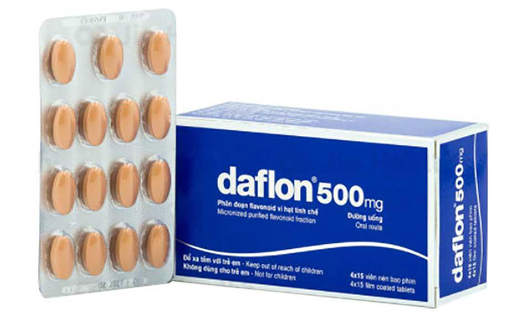 Thuốc trị trĩ nội Daflon 500mg được nghiên cứu và sản xuất tại Pháp